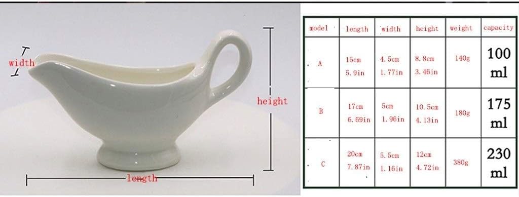 Saucer Sauce Boat With Tapered Spout Porcelain Gravy Boat Dinnerware Porcelain Easy Pour Gravy Sauce Boat Sauce Boat Gravy Boat Dish(S), 20010125
