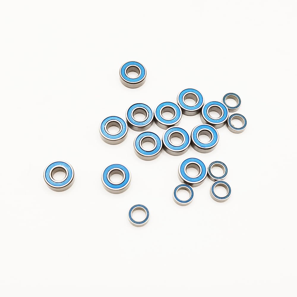 Ball Bearing Set 18pcs Chrome Steel Rubber Seals for 1/10 Tamiya M-05 M-06 Upgrade Parts