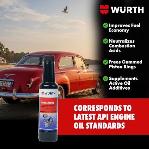 Image of Wuerth Engine Oil Additive 250ml - German Engine Protection | Reduces Friction, Improves Mileage, Cleans Oil Circuit & Improves Fuel Efficiency | for 5L Oil