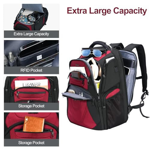 Image of KROSER TSA Friendly Travel Laptop Backpack 17.3 Inch