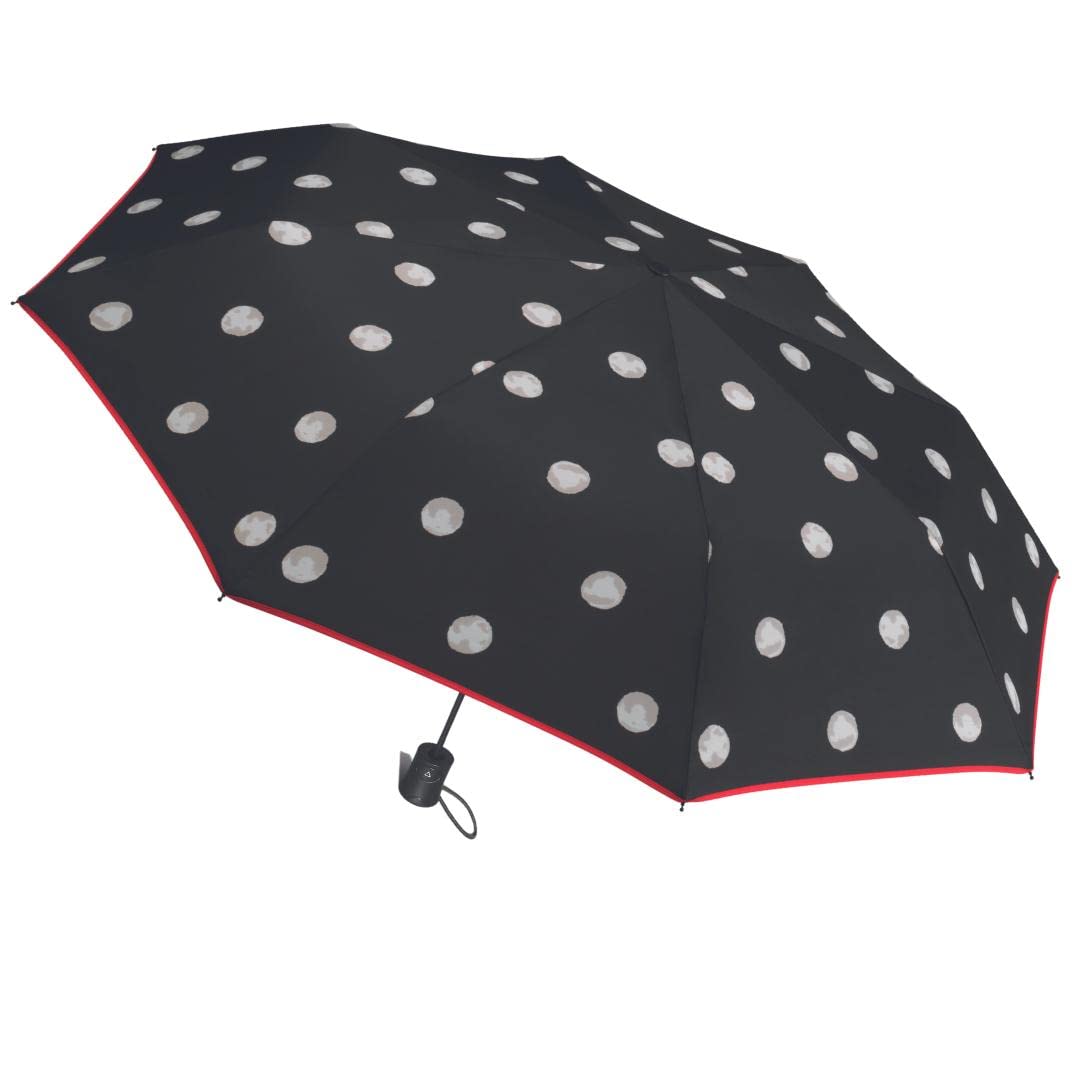 Happy Rain Paraguas plegable de mujer - Sistema Antiviento- Automático- Ligero-Práctico- Topos -Diámetro 94cm