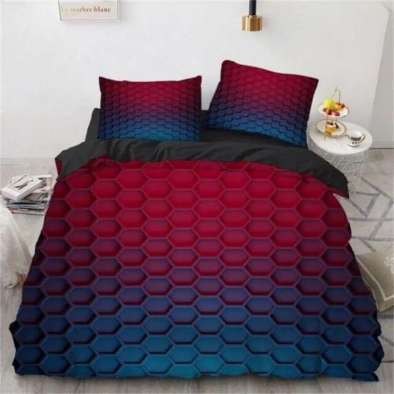 Housse de couette 140x200 rouge sans repassage en microfibre pour un lit infroissable
