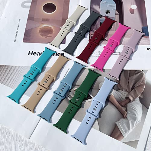 TopPerfekt Silicone Strap Compatible with Apple Watch Strap 38mm 40mm 41mm, Series 11/10 42mm - Image 4