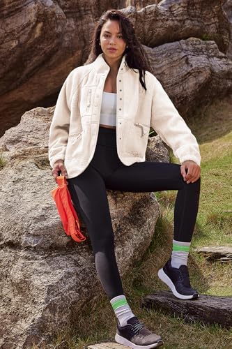 Nirovien Womens Fuzzy Fleece Jacket Button Down Sherpa Coats Casual Winter Warm Outwear with Pockets3