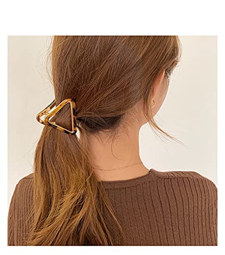 Yusier 6 Pcs Small Hair Claw Clips 2 Inch Acetate Hair Jaw Clips 6 Colors Fashion Leopard Claw Hair Clips For Women Girls #TOP5