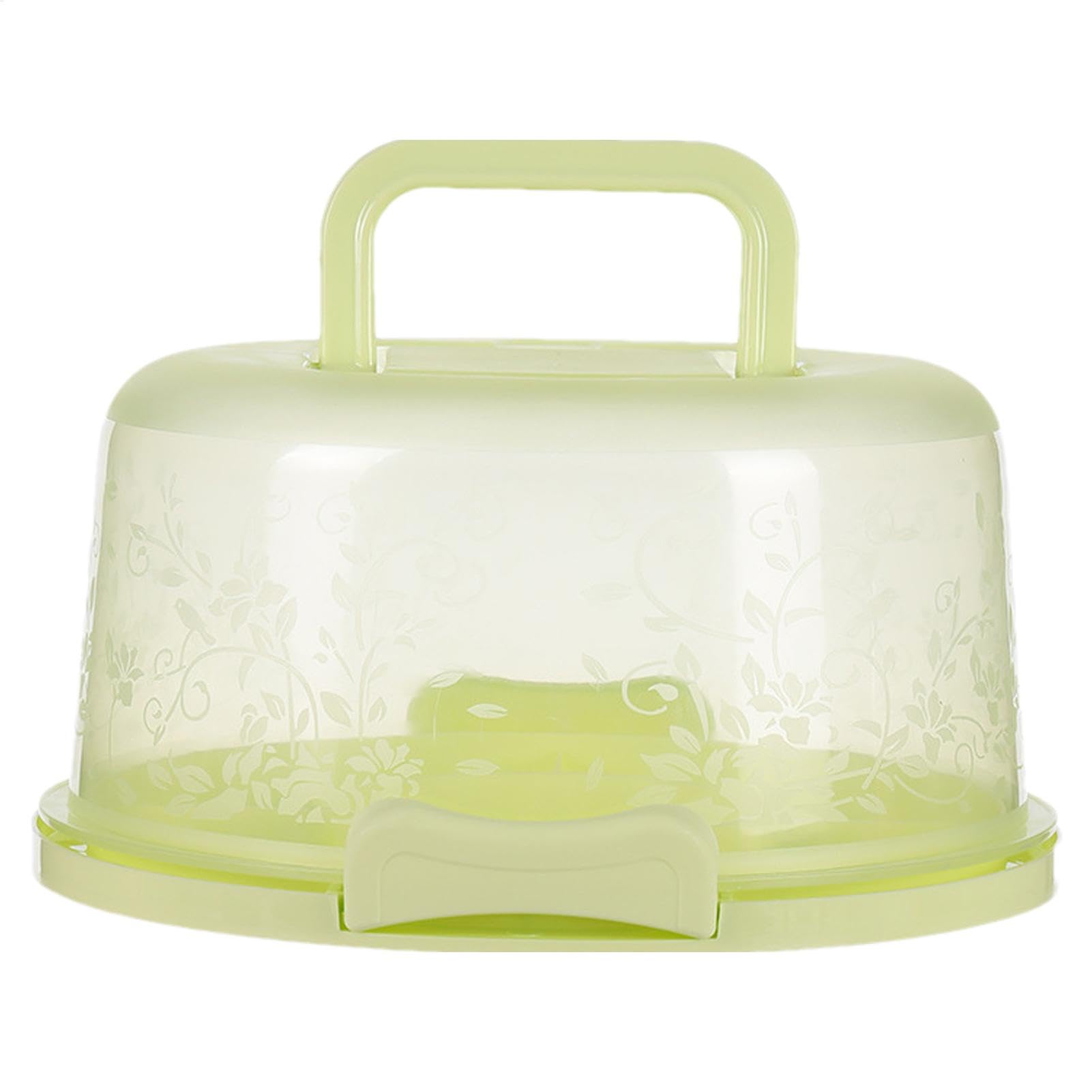 Large Round Cake Storage Container with Lid and Handle - Transparent Dessert and Sandwich Transport Box | Sturdy Portable Holder
