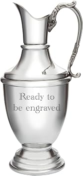 Wentworth Pewter - Medium Pewter Claret Jug, Sports Trophy, Award, Presentation, Golf Trophy with engraving
