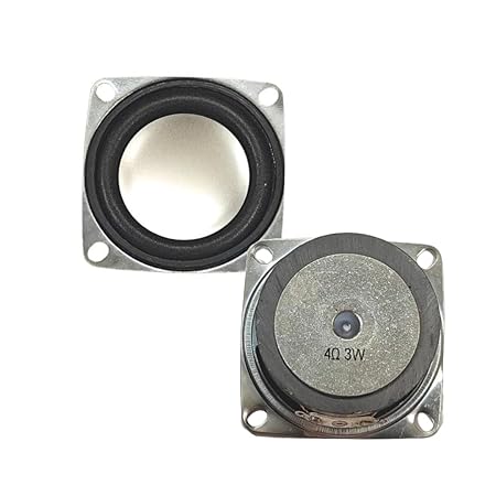ATC 2 inch Square 4 Ohm 3 Watt Full Rang Audio Speaker for Home Audio Board, Multimedia Systems DIY Kit 2 PCS