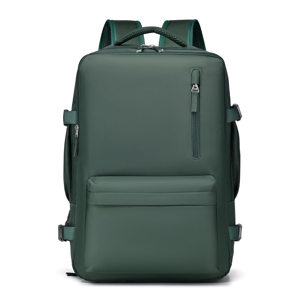 smallrun Mochila de Viaje para Ryanair 40x30x20 Mochila Viaje Cabina Avion Equipaje de Mano con Bolsa Antirrobo Bolsillo de Botellas para Viaje Corto (2217Verde)