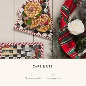 MACKENZIE-CHILDS Cookie Plate, Christmas Candy and Cookie Platter, Scottish Bouquet MACKENZIE CHILDS Cookie Plate Christmas Candy and Cookie Platter Scottish Bouquet