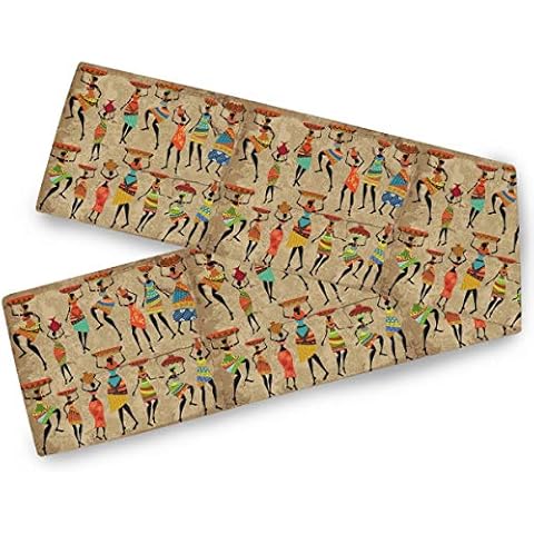 Oarencol - Camino de mesa doble cara estilo vintage africano Cover