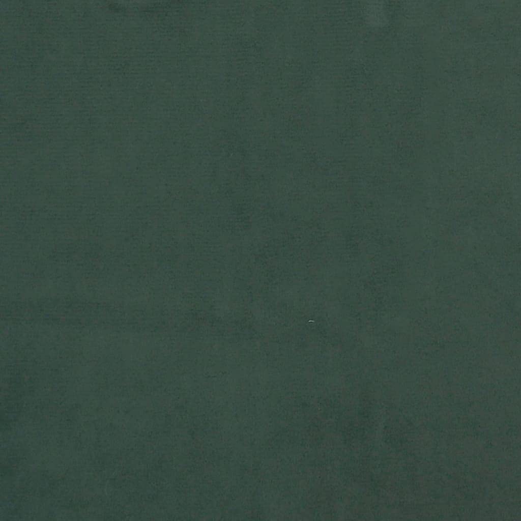Zagłówek z uszami, ciemnozielony, 203 x 23 x 78/88 cm, aksamitny, wyściełany, z regulacją wysokości, do ram łóżka Queen Size i King Size