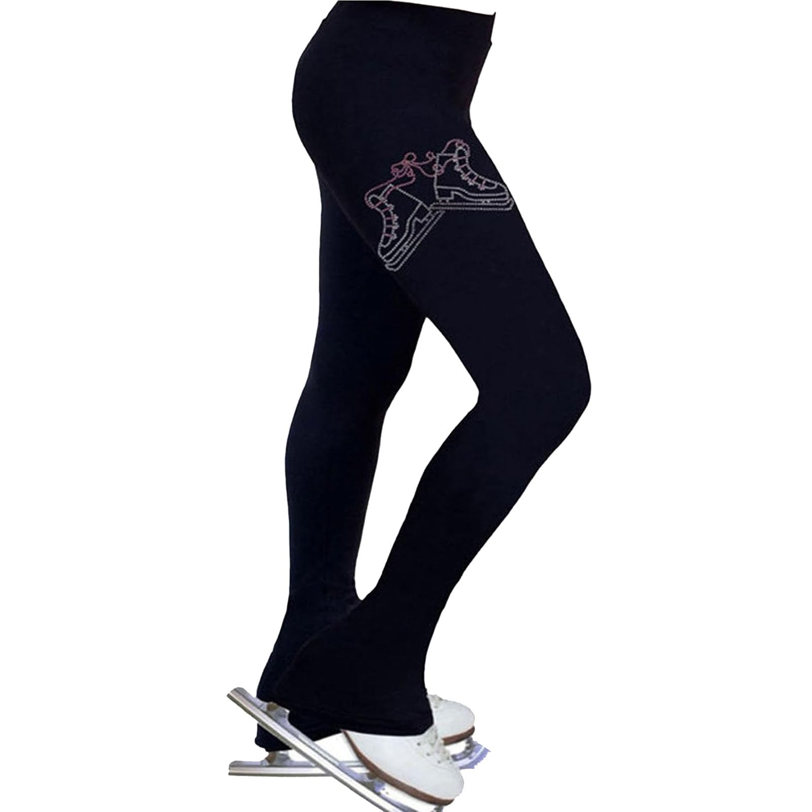 Eiskunstlauf Anzug Leggings Eislaufen Sport Sweatsuit Tanzanzug Eiskunstlauf Leggings Sportleggins Turnhose Strumpfhose