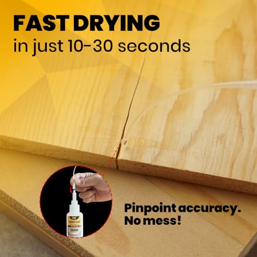wood super glue liquid clear instant cyanoacrylate adhesive for wood crafts repair woodworking all purpose ca glue for shoe ceramic plastic leather glass model metal pottery aquarium porcelain stone