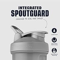 Vista 2 de BlenderBottle Classic V2 Botella Shaker Perfecta para Batidos de Proteínas y Pre-Entreno, 32 Onzas, Gris Guijarro