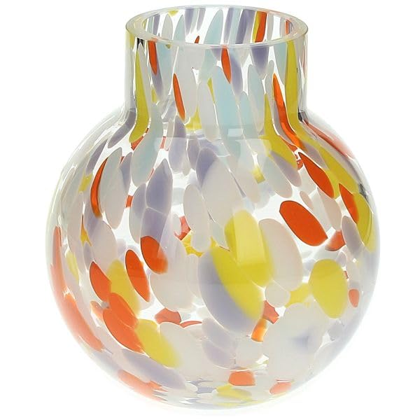 ANDREA FONTEBASSO 1760 Vaso Palla H 14 Arancio/Giallo Gl