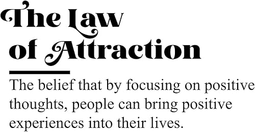 Miniatura 4 de Calcomanía de vinilo para pared, la ley de la atracción, 15.5 x 30 pulgadas, bonita y moderna calcomanía inspiradora optimista con cita para el