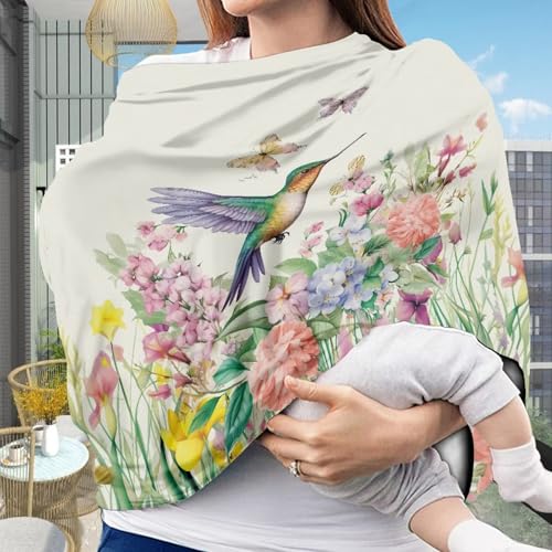 Image of Boho Carseat Covers Baby Boy Essential, Horse Print Breast Feeding Covers for Women Nursing Cover Up for Breastfeeding