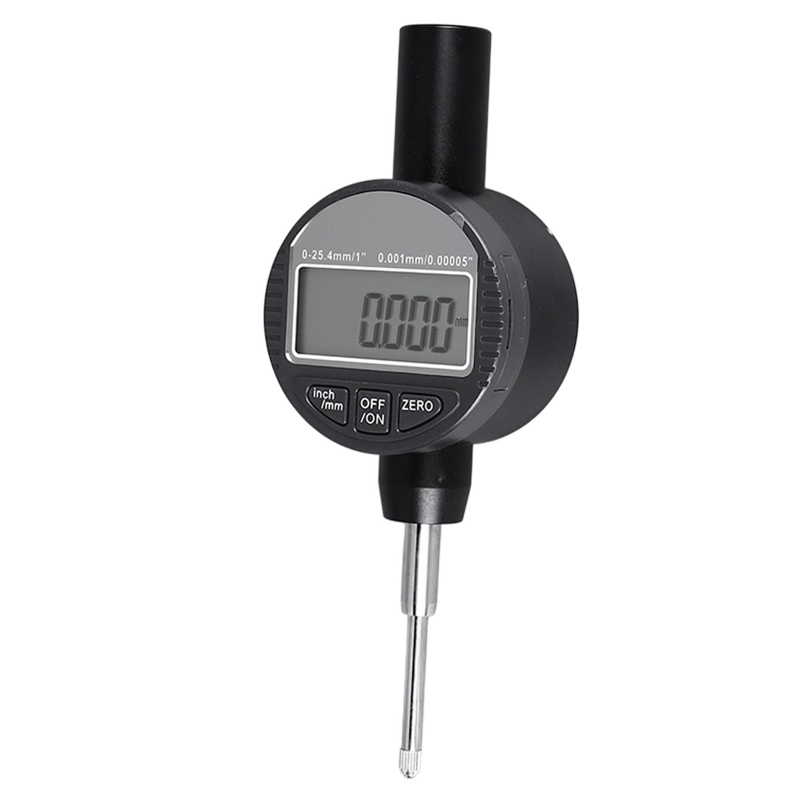 Indicador de dial digital Indicador de prueba de sonda de rango de resolución de 0,001 mm 0,25,4 mm para maquinaria Medición de laboratorio industrial Aleación de aluminio