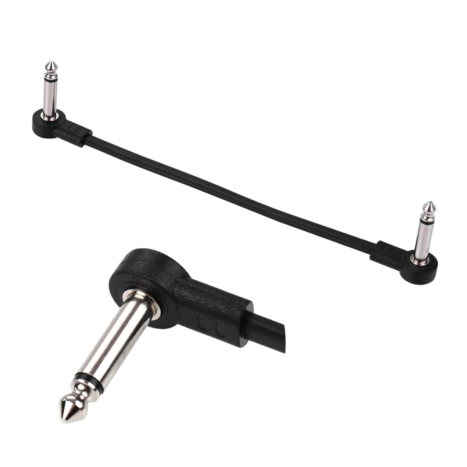 Professionale Cavo Audio Per Chitarra Cavo Patch Piatto Cavo Connettore Linea Da 6,35 Mm Testine Metalliche Con Nucleo In Rame Per Chitarra(30cm)