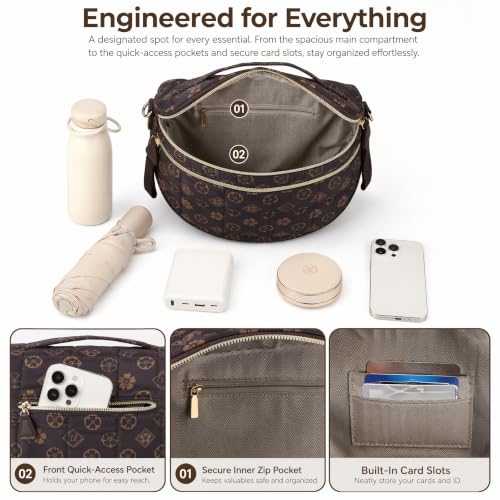 Image of Crossbody Purse for Women Small Crossbody Bags Trendy Vegan Leather with Adjustable Shoulder Straps Gift for Mother Wife Mom