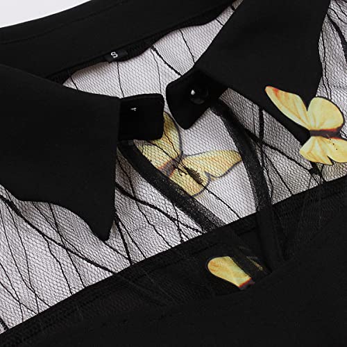 Image of Women's Vintage Polka Dot 1950s Audrey Retro Rockabilly Prom Dress 50's 60's A-Line Cocktail Party Swing Dress
