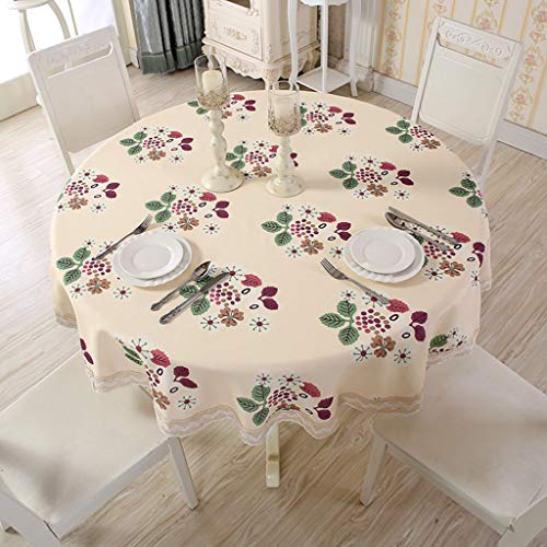 Nappe ronde 220cm au tissu moderne et imperméable pour sublimer votre table de ménage - 2