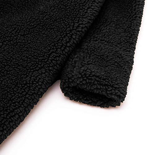 Girls Fleece Jacket Sherpa Wool Fuzzy Heavy Long Sleeve Toddler Winter Jacket Fall Lapel Collar Christmas Trench Coat4