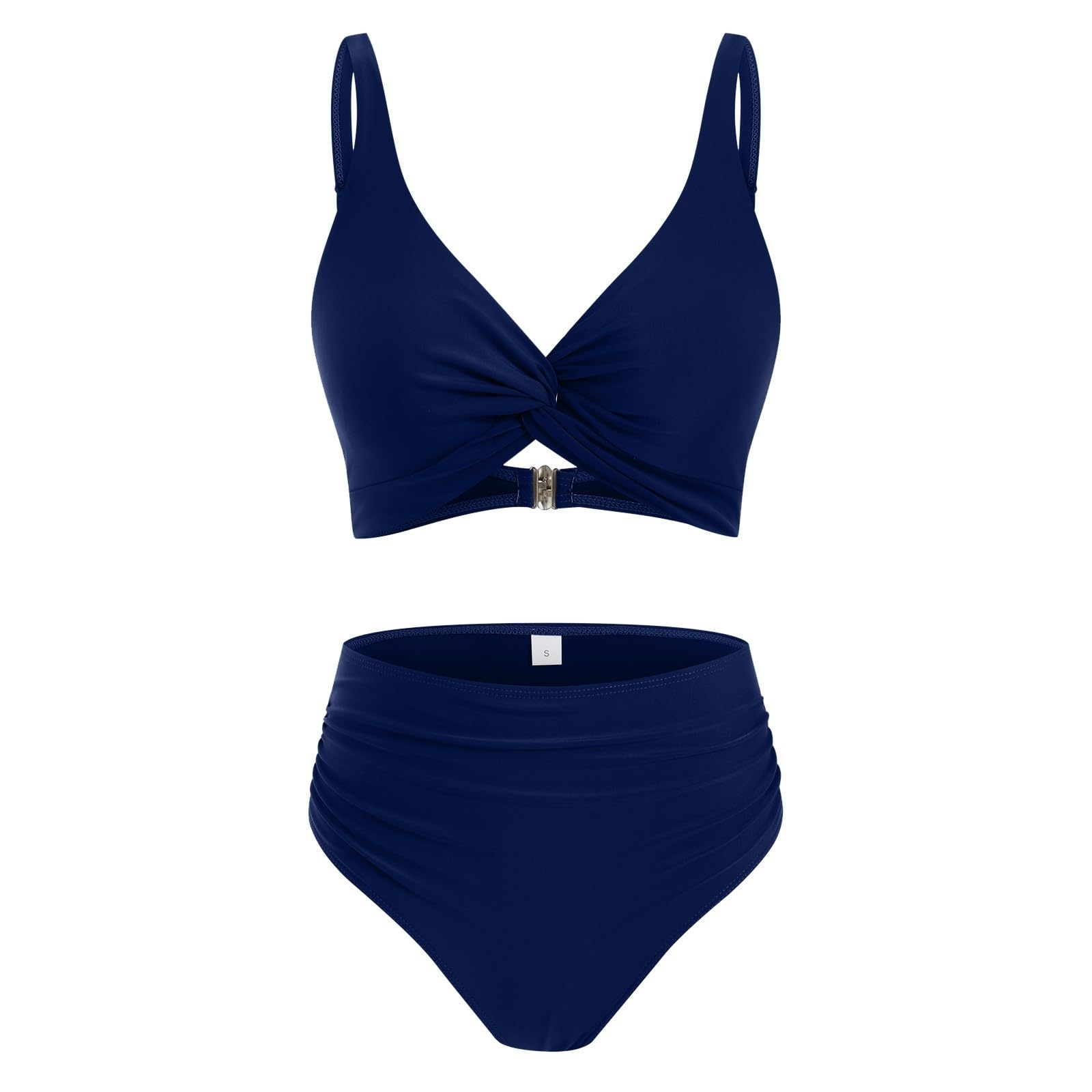 Damskie stroje kąpielowe tankini, zestaw plażowy, okrycie basenowe, wydrążony top bikini z szortami kąpielowymi, konserwatywny dwuczęściowy strój kąpielowy, jasnozielony, XXL