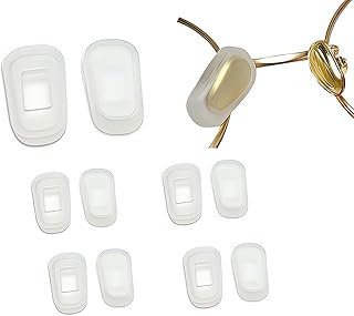 BEHLINE 5 Pairs Slip-on Nose Pads Covers,Soft Silicone Eyeglasses Nose Pads Anti-Slip Glasses Nose Piece,Eyewear Protective Covers Eye Pads, Nose Bridge Pads Nose Guards Eye Glasses Repair Kits