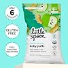 Little Spoon Kale Apple Meltable Baby Puffs, Organic Corn Quinoa Sorghum, No Rice, No Added Sugar Snacks, Encourages Self-Feeding, 1 Oz Bag, 4 Pack