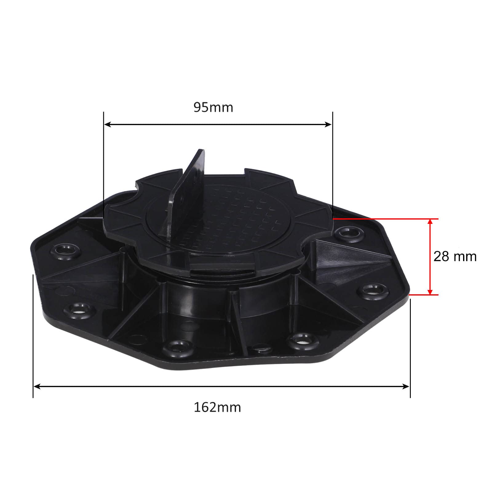 XPOtool Juego de 40 bases regulables para terraza carga máxima 2700kg ajustable en altura 18-25 mm