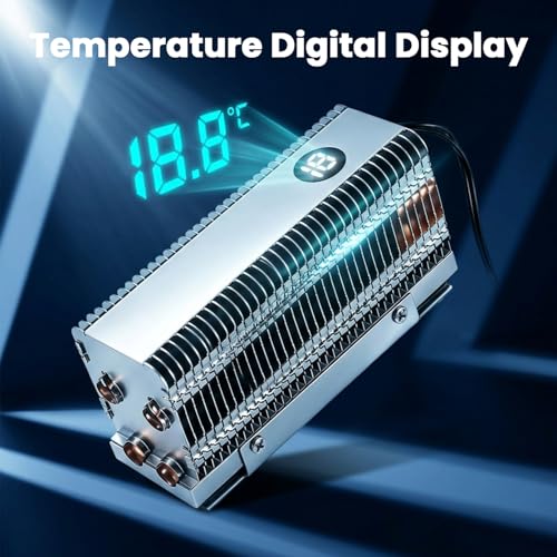 Image of ZORBES M.2 2280 SSD Heatsink with Digital Temperature Display, High Performance Aluminum Fin & Copper Heat Pipe Cooler for PCIe 4.0 /5.0 NVMe SSD, Thermal Cooling Solution, 11x5x8x3.5cm