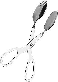 TEHAUX Stainless Steel Salad Tong for Buffet Catering Parties Food and Bread Clip Utensil Easy to Use and Carry for Home Restaurant and Mobile Kitchen Serving