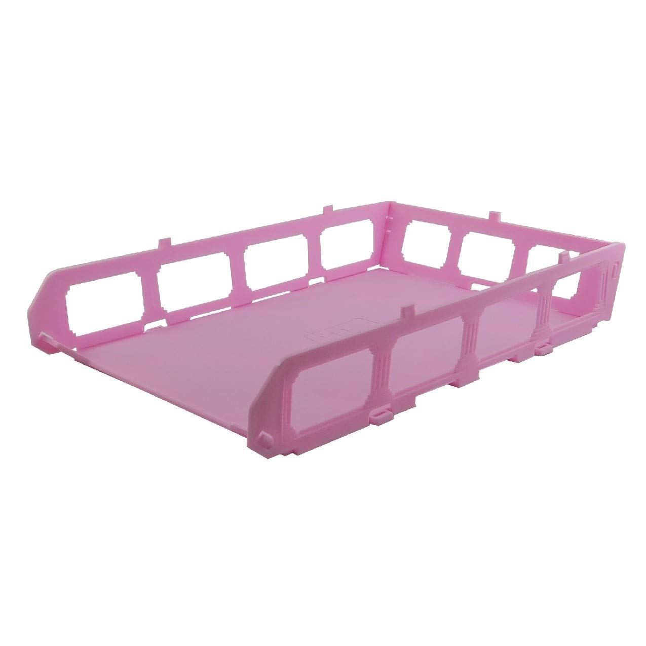 Sancake Com OTS2-A4-PK Foldable Desk Tray, A4, Pink, PP Resin