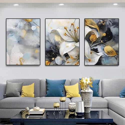 Impressions de fleurs abstraites sur toile haut de gamme - 5