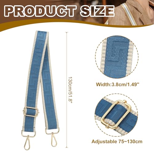 Image of PATIKIL Purse Strap, Adjustable Crossbody Bag Straps Wide Shoulder Strap Universal Replacement Shoulder Bag Belt for Women's Handbags Canvas Satchels Bag Backpack, Navy Blue