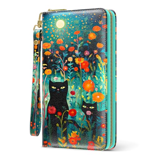 Image of Aiawoxc Womens Wallet, RFID Wristlet Wallets for Women, Ladies Clutch Purses, Large Travel Card Holder with Phone Holder | RFID