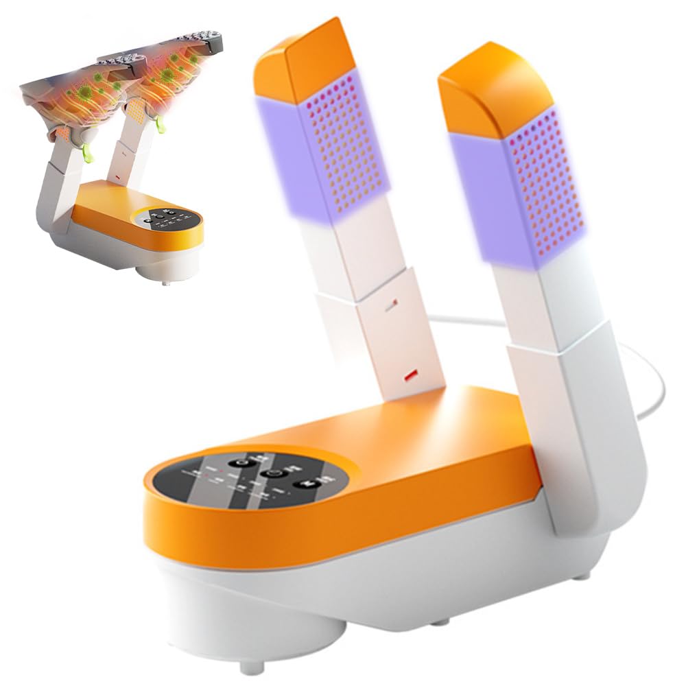 Secador de Zapatos Eléctrico, Secador de Botas de Esquí con 4 Temporizador, Seca Zapato Rápido Diseño Plegable y Portátil, Shoe Dryer para Zapatillas Deporte, Botas Futbol, Botas, Guantes Boxeo