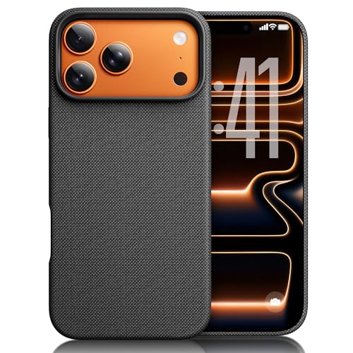 Image of Mkeke for iPhone 17 Pro Case Techwoven Black Military-Grade Drop Protection Shockproof Protective Phone for Apple 6.3 inch 2025