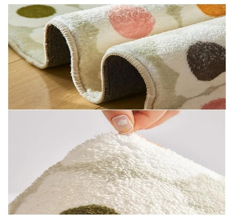 Tapis Rond Mouton Lune Pourpre Tapis Exterieur Rond Anti Slip Lavable Tapis Salon Moelleux Tapis Chambre pour Chambre d'enfant Buanderie Balcon Décor Tapis Rond 100 cm