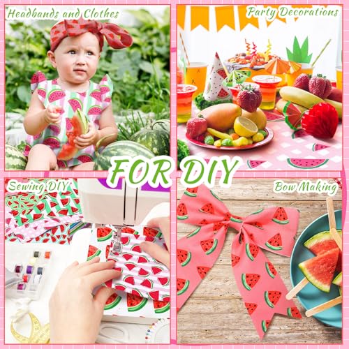 image for HunnmingRe 20 Pcs 10''x10'' Watermelon Quilting Fabric Square Watermel