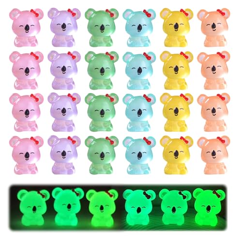 Kotkiddy 24 pièces Miniatures Koala en résine, Figurines d'animaux Miniatures Mignonnes, décoration de Conte de fées, Ornements Animaux pour décoration...