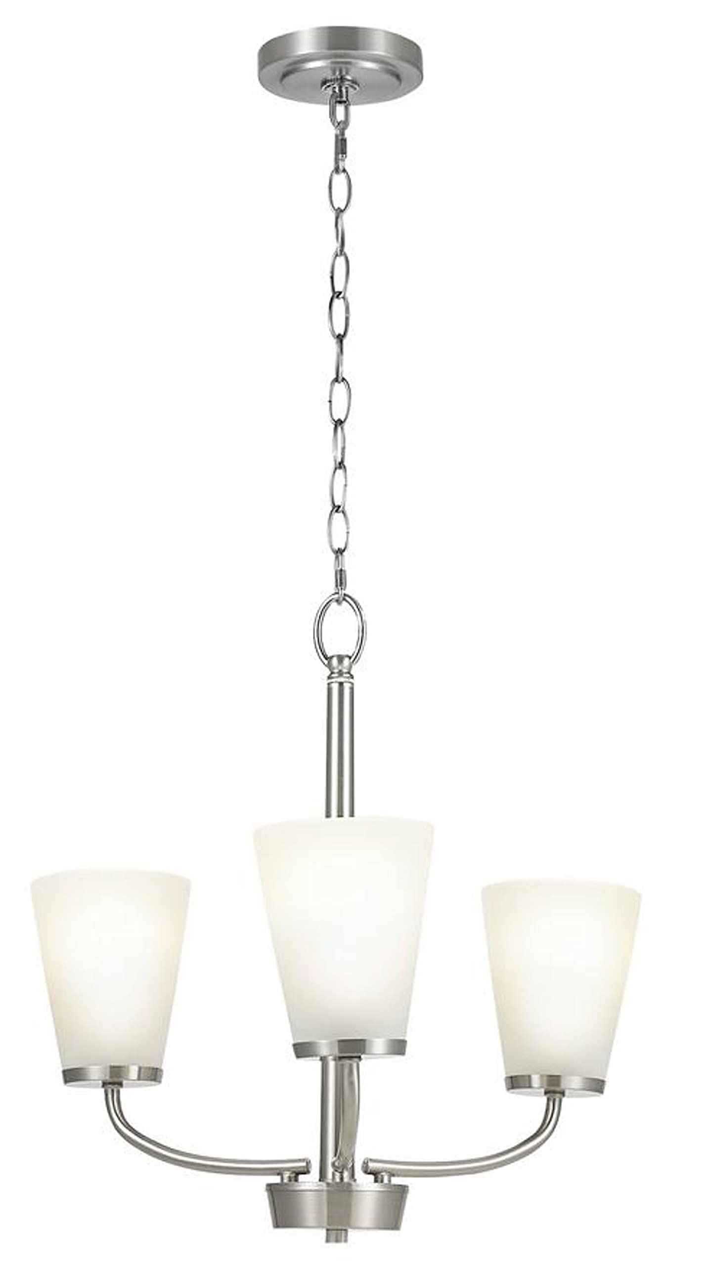 Home Decorators 3-Light Brushed Nickel Chandelier, 21096-000