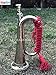 ARTIZANSTORE Cavalry Bugle | Musical Instrument Bugle in Silver | Embrace Civil War Era Nostalgia | Ideal Gift for 'Up' Fans and Collectors | Durable Brass with Colorful Rope Binding