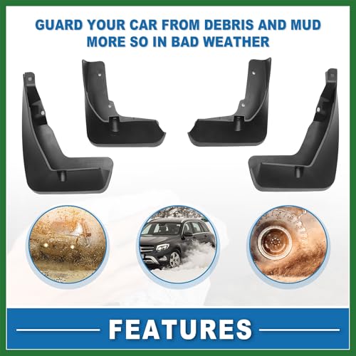 Image of Motoforti Mud Flap Splash Guard with Mount Accessories Front & Rear Side Mud Guard for Acura RDX 2019-2023 (Set of 4) Long-lasting
