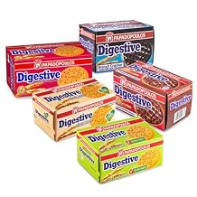 Papadopoulos Digestive Biscuits Variety Pack, Classic, Chocolate Coated, Low Sugar, 5 Pack
