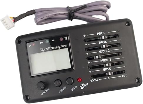 acoustic guitar pickup kit Acoustic Guitar EQ Pickup Piezo Preamp 5 Band EQ Equalizer Tuner Guitar Pickup Acoustic Guitar Bass EQ Preamp