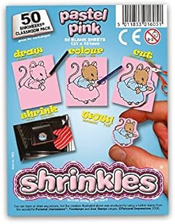 Original Shrinkles, Shrink Art Sheets White Classroom Pack (50 Sheets)