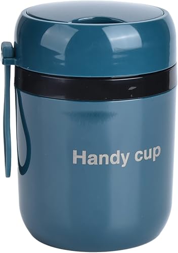 Tarro de comida aislado, contenedor de alimentos aislado doble antiescaldamiento de 16.9 fl oz, cuchara plegable para oficina, picnic, viajes al